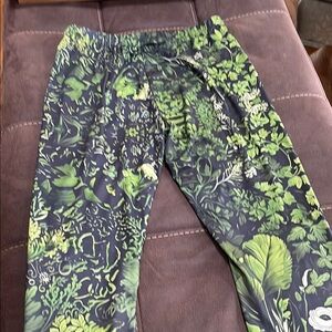 Green Leaf Print Joggers